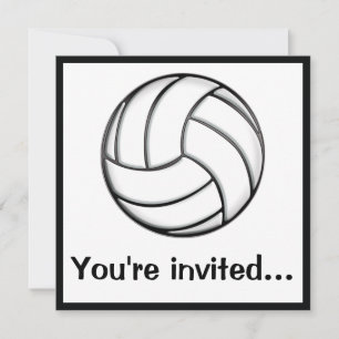 Invitación Fiesta del voleibol después del juego