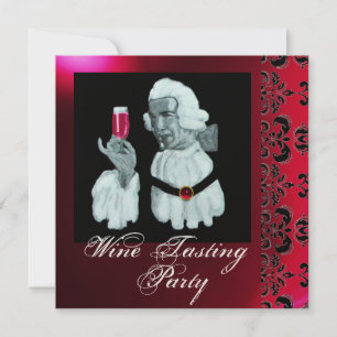 Invitación Fiesta DEMASIADO DE VINOS, Damask, Champagne