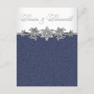 Invitación Fiesta Denim and Diamonds