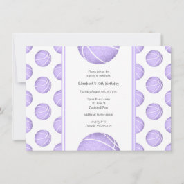 Invitación fiesta deportiva con patrón de balones de balonces