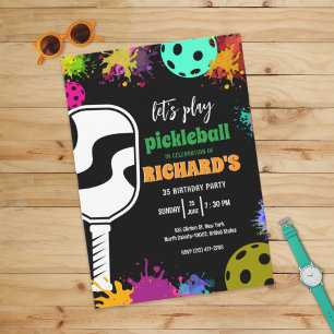 Invitación Fiesta Deportivo Colorful Birthday