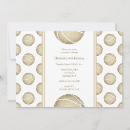 Invitación fiesta deportivo de baloncesto de oro