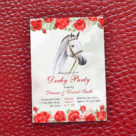 Invitación Fiesta Derby, caballo, fiesta ecuestre elegante