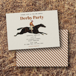 Invitación Fiesta Derby de Caballos de Carreras de Cumpleaños
