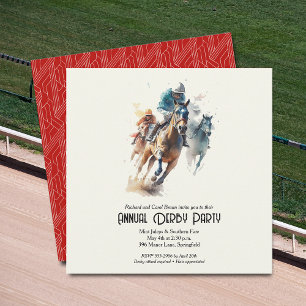 Invitación Fiesta Derby Horses and Jockeys