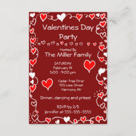 Invitación fiesta día de San Valentín