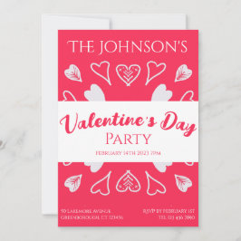 Invitación Fiesta día de San Valentín Corazón moderno