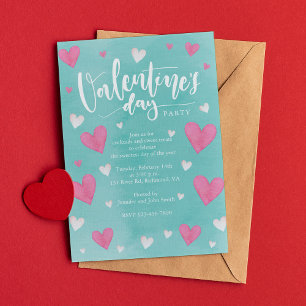 Invitación Fiesta Día de San Valentín de Corazales de Acuarel