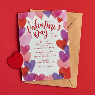 Invitación Fiesta Día de San Valentín Romántico Corazón