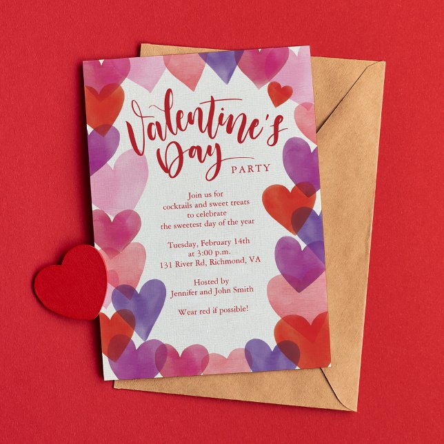 Invitación Fiesta Día de San Valentín Romántico Corazón (Subido por el creador)