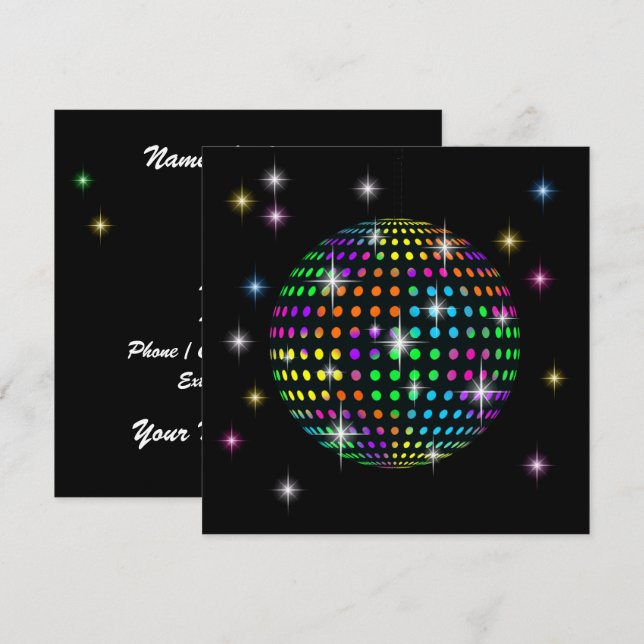 INVITACIÓN FIESTA DISCO (Anverso / Reverso)