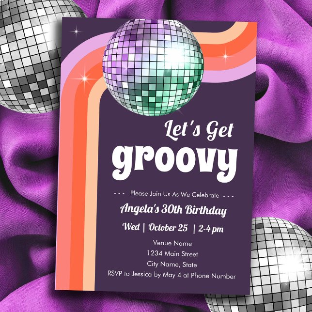 Invitación Fiesta Disco Dance Adulto Cumpleaños (Subido por el creador)