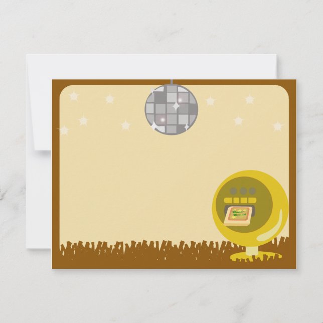 Invitación Fiesta Disco de Groovy 70 (Anverso)