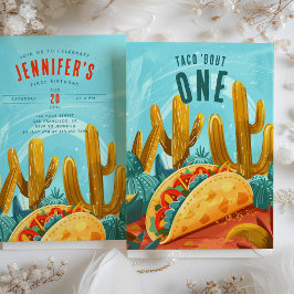 Invitación Fiesta Diversión - Primer cumpleaños de 'Taco 'Bou