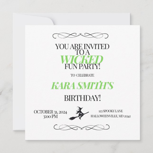 Invitación Fiesta Divertida (Anverso)