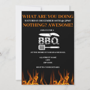 Invitación Fiesta divertida de barbacoa en el patio trasero