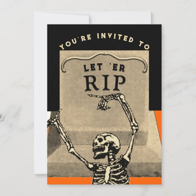 Invitación Fiesta divertida de Halloween (Anverso)