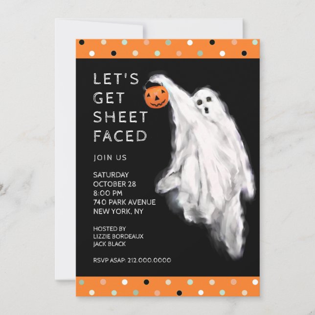 Invitación Fiesta divertida de Halloween (Anverso)