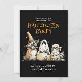 Invitación Fiesta divertida de Halloween del escuadrón espelu