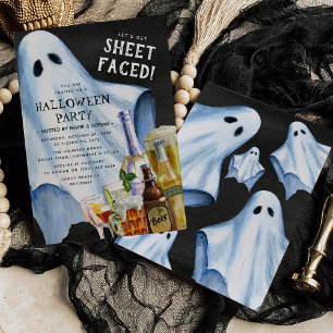 Invitación Fiesta divertida de Halloween para adultos con fan