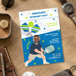 Invitación Fiesta divertida de jubilación de Pickleball para 