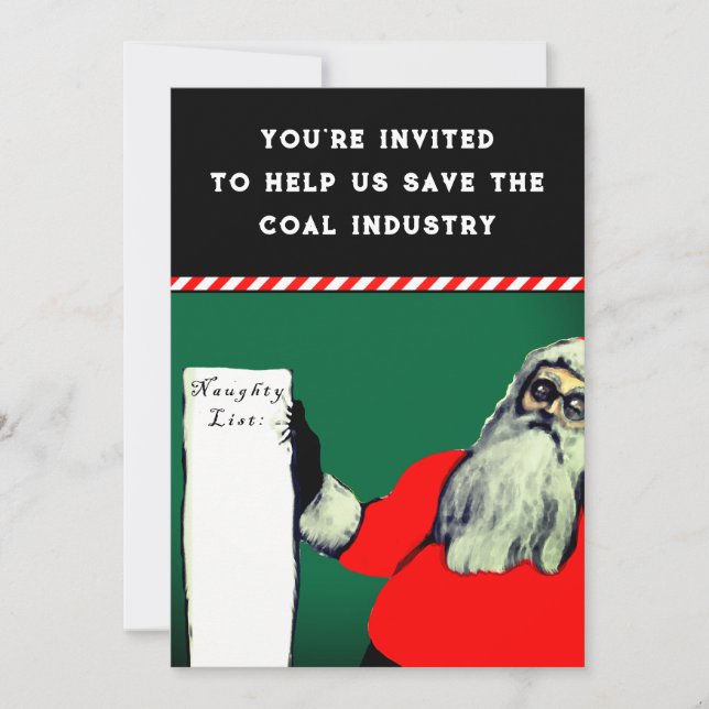 Invitación Fiesta divertida de Navidad (Anverso)