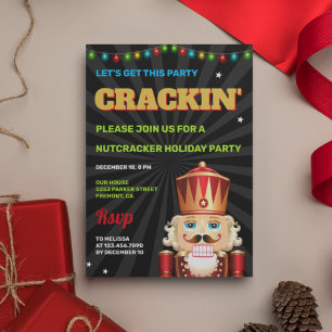 Invitación Fiesta divertida de Navidad con Cascanueces