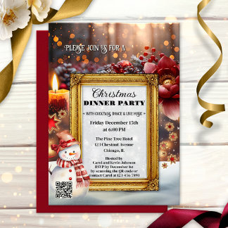 Invitación Fiesta divertida de Navidad con estilo retro