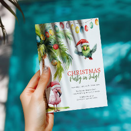 Invitación Fiesta Divertida de Navidad de Verano en Julio