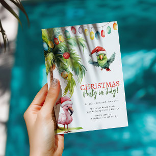 Invitación Fiesta Divertida de Navidad de Verano en Julio