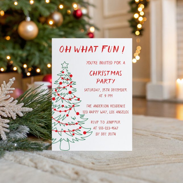 Invitación Fiesta divertida de Navidad dibujada a mano (Subido por el creador)