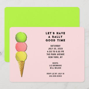 Invitación Fiesta divertida de tenis
