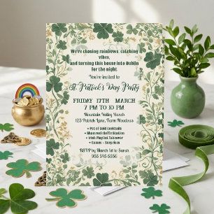Invitación Fiesta divertida del Día de San Patricí con enreda