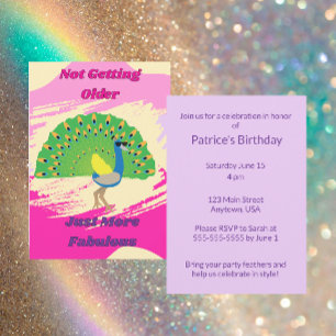 Invitación Fiesta divertida del pavo real