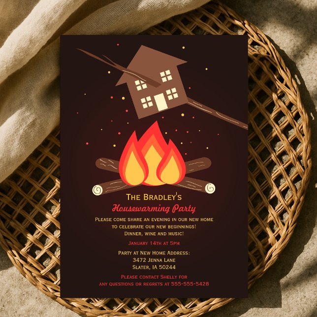 Invitación Fiesta divertida literal para el calentamiento de  (Funny Literal Housewarming Party Invitation)