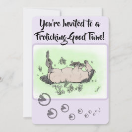 Invitación Fiesta Divertida para Amantes de Caballos con Enca