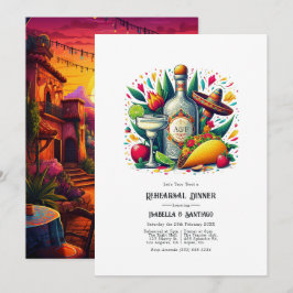 Invitación Fiesta divertida: "Taco 'sobre una cena de ensayo"
