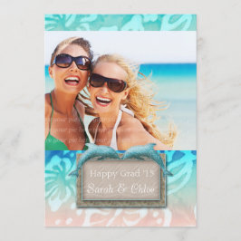 Invitación Fiesta Dolphin Beach Grad Luau