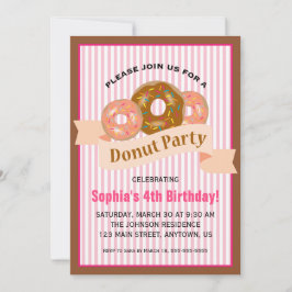 Invitación Fiesta Donut para el cumpleaños del niño