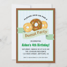 Invitación Fiesta Donut para el cumpleaños del niño