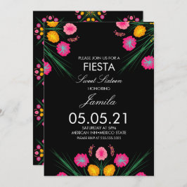 Invitación Fiesta Dulce 16 Mariposas Florales Dibujadas Mexic