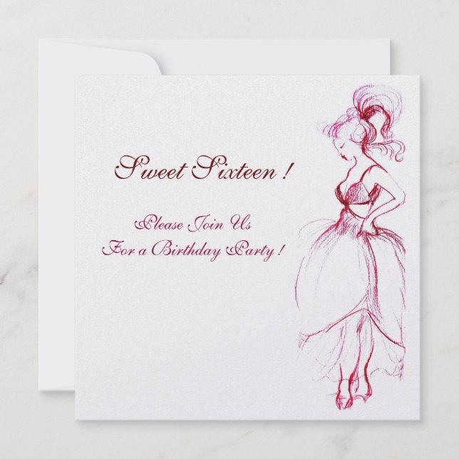 Invitación FIESTA DULCE, hielo blanco rosado rojo (Anverso)