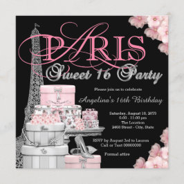 Invitación Fiesta Dulces 16 Rosa París