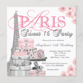 Invitación Fiesta Dulces 16 Rosa París