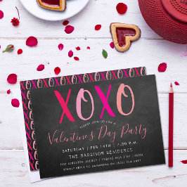 Invitación Fiesta El día de San Valentín de abrazos y besos m