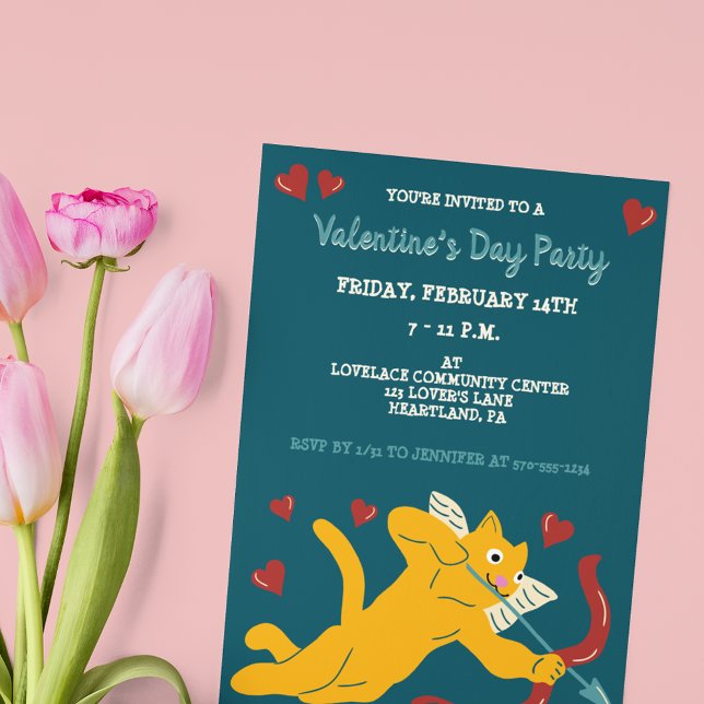 Invitación Fiesta El día de San Valentín de Cat Cupid Persona (Subido por el creador)