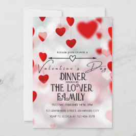 Invitación Fiesta El día de San Valentín de corazones de amor