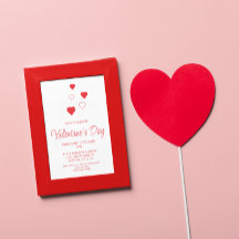 Fiesta El día de San Valentín Minimalista del cora