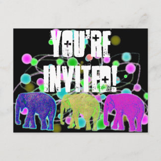 Invitación Fiesta elefante
