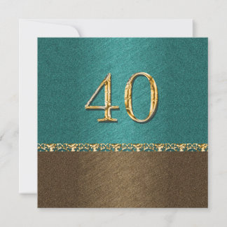 Invitación fiesta elegante azul 40